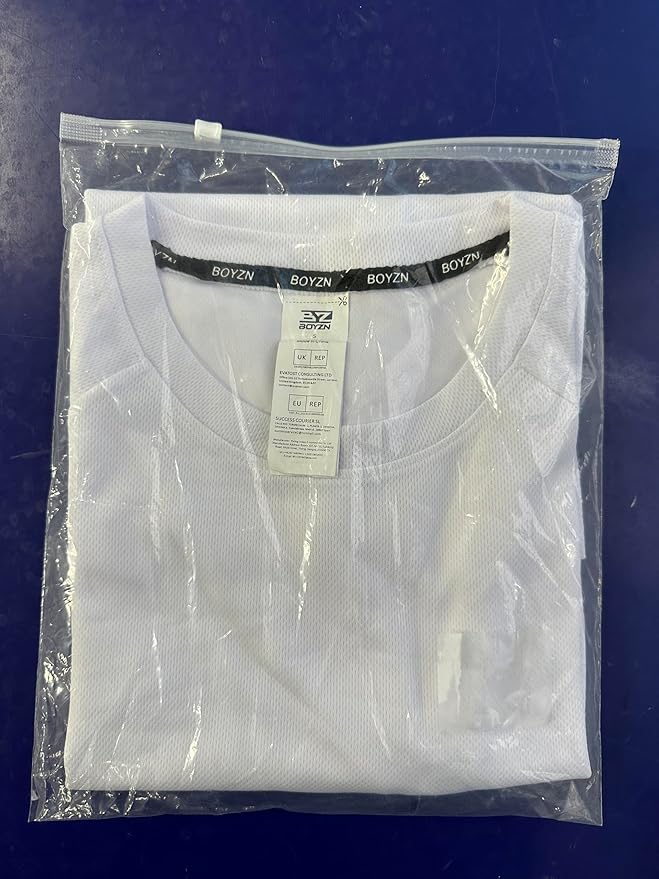 Boyzn 1, 3, 5 or 7 Pack Men's Workout Running Shirts, Dry Fit Moisture Wicking T-Shirt, Gym Athletic Short Sleeve Tee Shirts