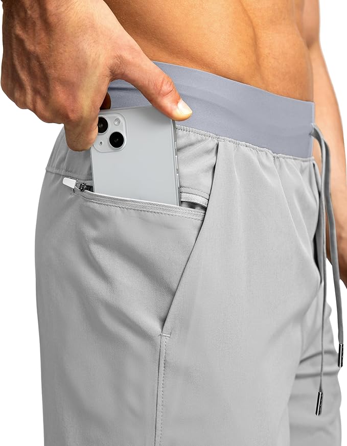 Men's Running Shorts with Zipper Pockets 9 Inch/ 7 Inch / 5 Inch Lightweight Quick Dry Gym Workout Athletic Shorts for Men