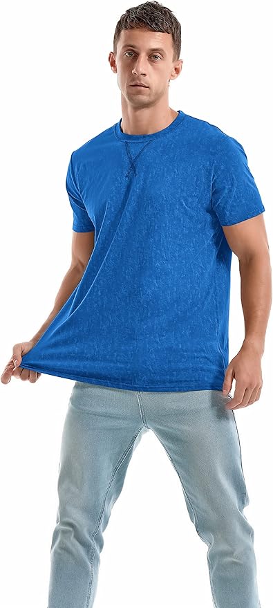KLIEGOU Men's T-Shirts - Premium Cotton Crew Neck Tees S - 4XL