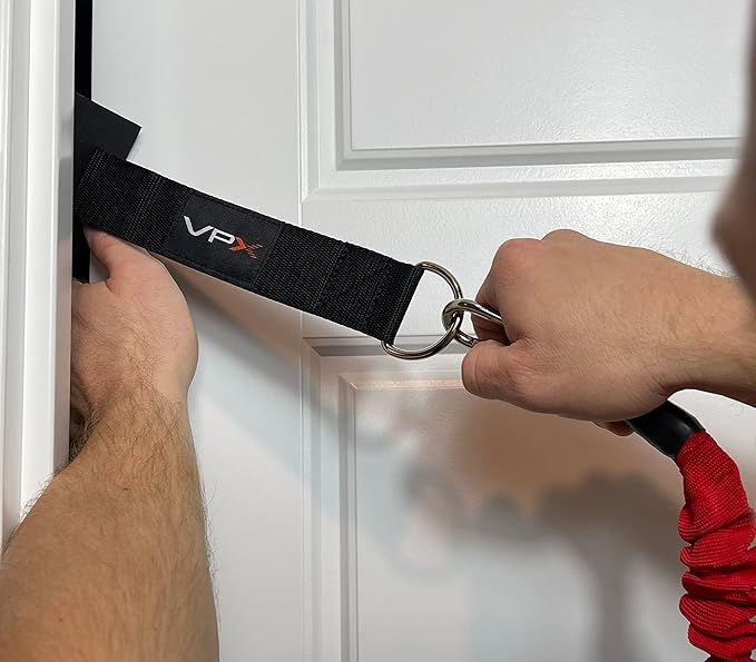 VPX Heavy Duty Door Anchor for Resistance Bands & Suspension Trainers | Extra Large Size for Bigger Weights Capacity | Home, Gyms, Band, & Fitness Training Equipment | Resistance Set Accessories