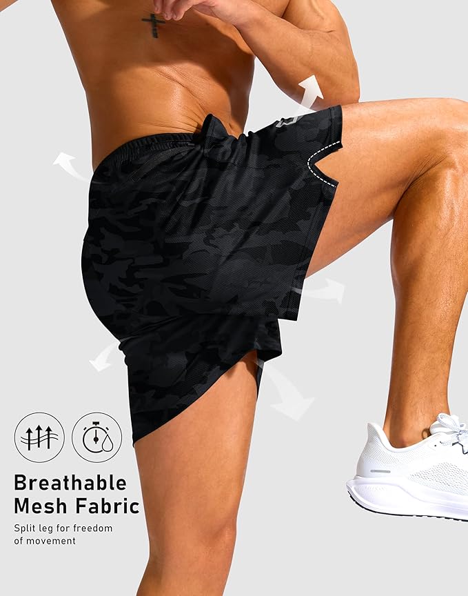 G Gradual Men's Running Athletic Shorts with Zipper Pocket 5"/ 7" Lightweight Quick Dry Gym Workout Shorts for Tennis Active