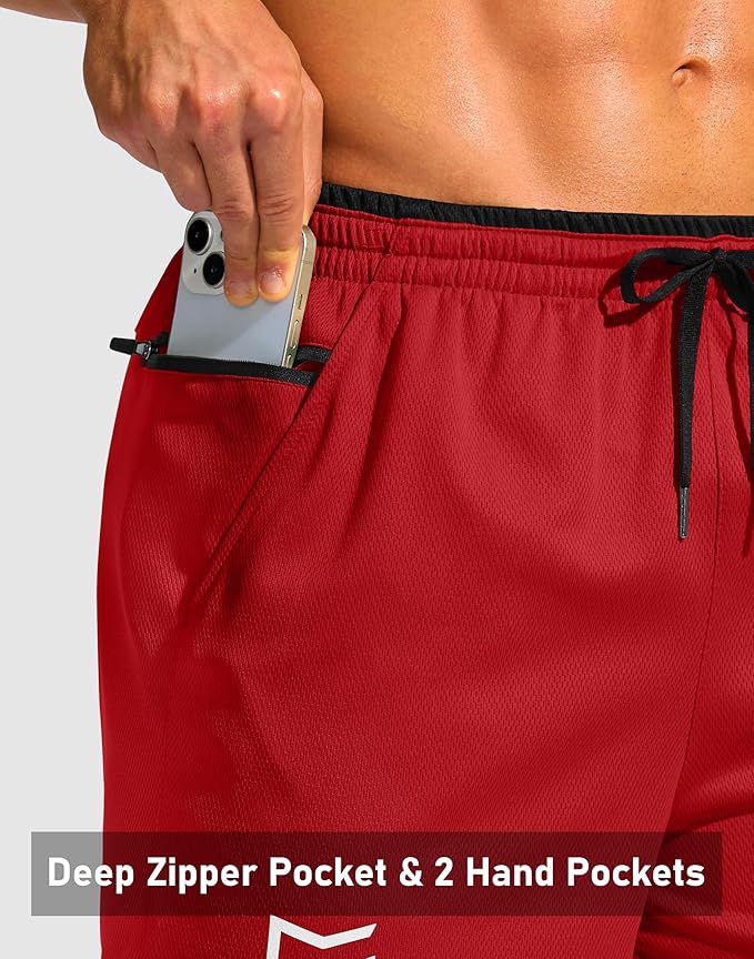 G Gradual Men's Running Athletic Shorts with Zipper Pocket 5"/ 7" Lightweight Quick Dry Gym Workout Shorts for Tennis Active