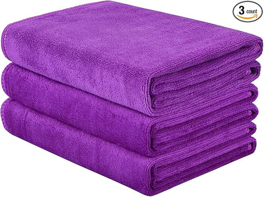 HOPESHINE Gyms Towels for Men & Women Microfiber Exercise Fitness Home Absorbent Sweat Yoga Towels Sports Towels Soft Fast Drying 16inch x32inch 3-Pack