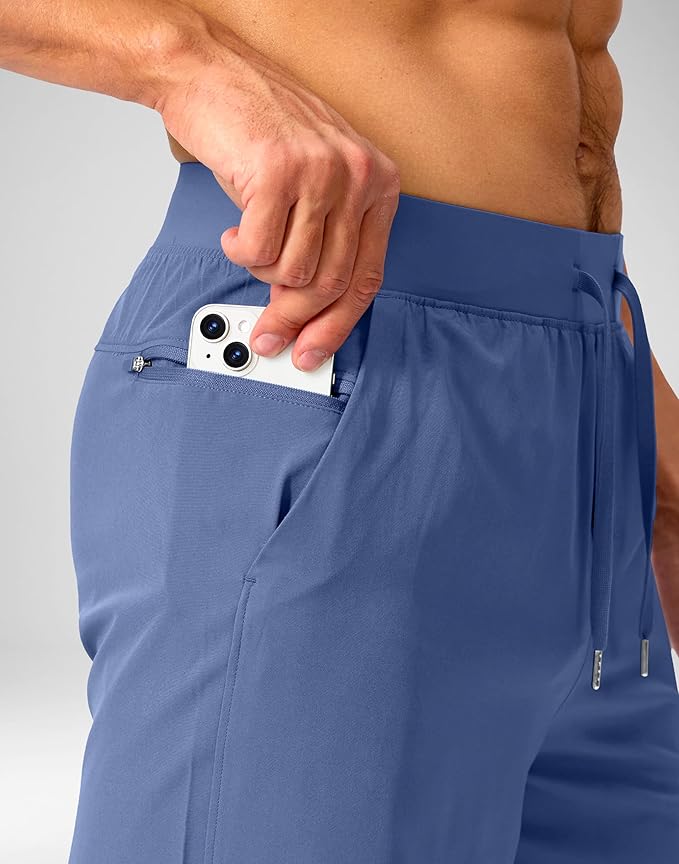 Men's Running Shorts with Zipper Pockets 9 Inch/ 7 Inch / 5 Inch Lightweight Quick Dry Gym Workout Athletic Shorts for Men