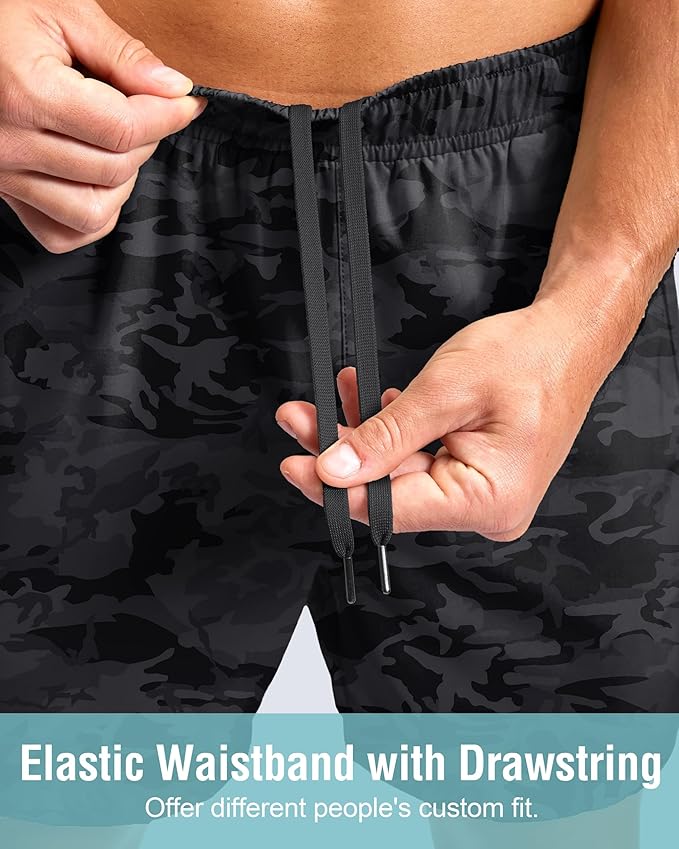 G Gradual Men's Athletic Running Shorts with Zipper Pockets Quick Dry 7"/ 5"/ 9" Workout Gym Shorts for Basketball Hiking