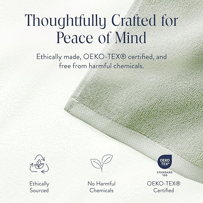 Brooklinen Super-Plush Turkish Cotton Bath Sheets Set of 2 Cotton, 820 GSM, Highly Absorbent, Machine Washable, Perfect for Home & Bathroom (40" x 65", Aloe Green)