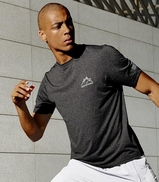 NORTHYARD Men's UPF 50+ Sun Protection Shirts Swim SPF UV Quick Dry Short Sleeve T-Shirts for Athletic Fishing Rash Guard