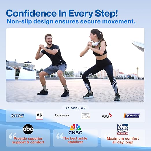 Modvel Foot & Ankle Brace Socks for Sprained Ankle Compression Sleeve - Plantar Fasciitis Relief Brace, Foot Support for pain Women & Men - Tendonitis & Arthritis Feet Sleeve, Stabilizing Ankles Wrap