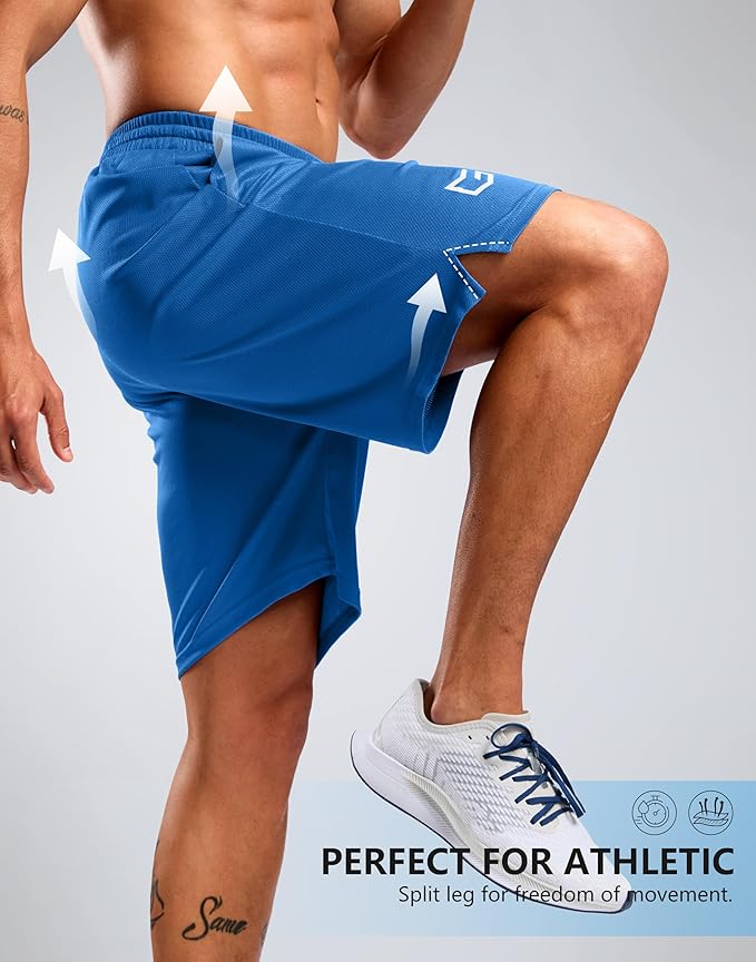 G Gradual Men's Athletic Workout Shorts with Pockets 5"/7"/9" Lightweight Quick Dry Gym Basketball Running Shorts for Men