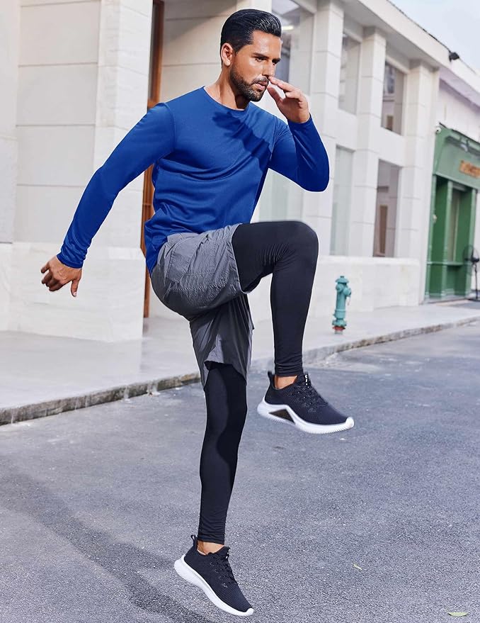 COOFANDY Long Sleeve Shirts for Men Moisture Wicking Activewear T-Shirts Workout Running Shirts