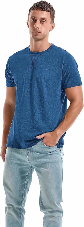 KLIEGOU Men's T-Shirts - Premium Cotton Crew Neck Tees S - 4XL