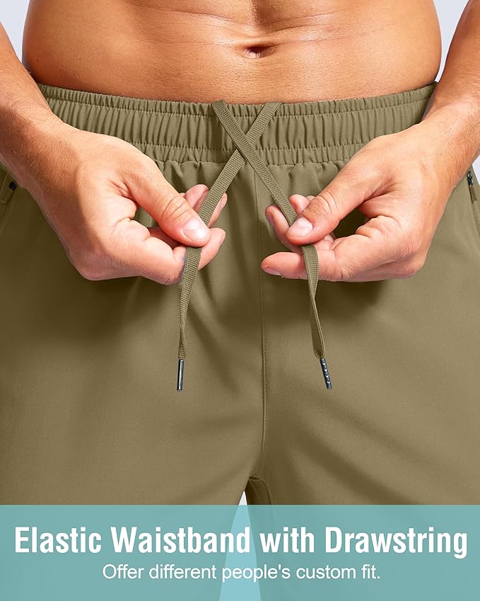 G Gradual Men's Athletic Running Shorts with Zipper Pockets Quick Dry 7"/ 5"/ 9" Workout Gym Shorts for Basketball Hiking