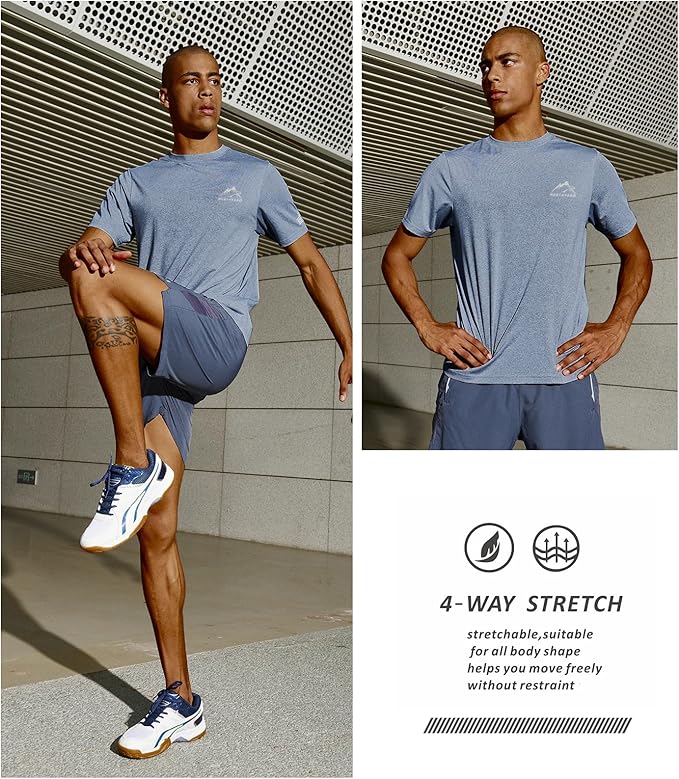 NORTHYARD Men's UPF 50+ Sun Protection Shirts Swim SPF UV Quick Dry Short Sleeve T-Shirts for Athletic Fishing Rash Guard