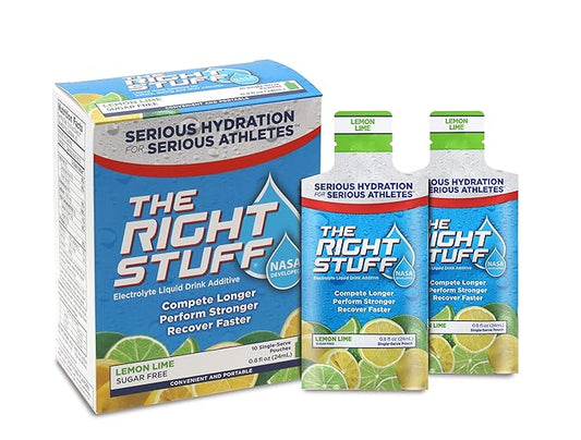 The Right Stuff electrolyte drink concentrate - 10 Pouch Box - Lemon Lime