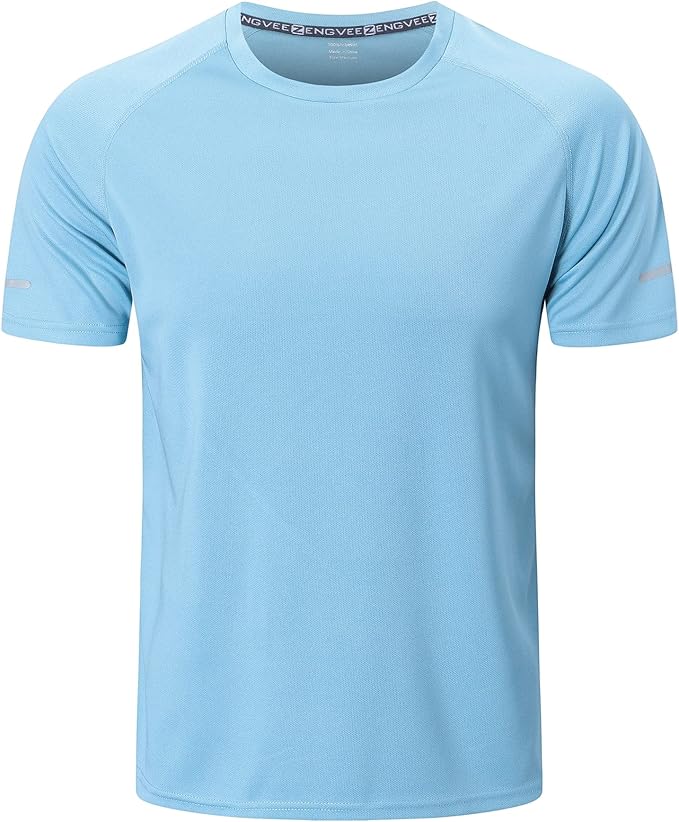 frueo Men's 1/3 Pack Workout Shirts Quick Dry Moisture Wicking Short Sleeve Mesh Athletic T-Shirts