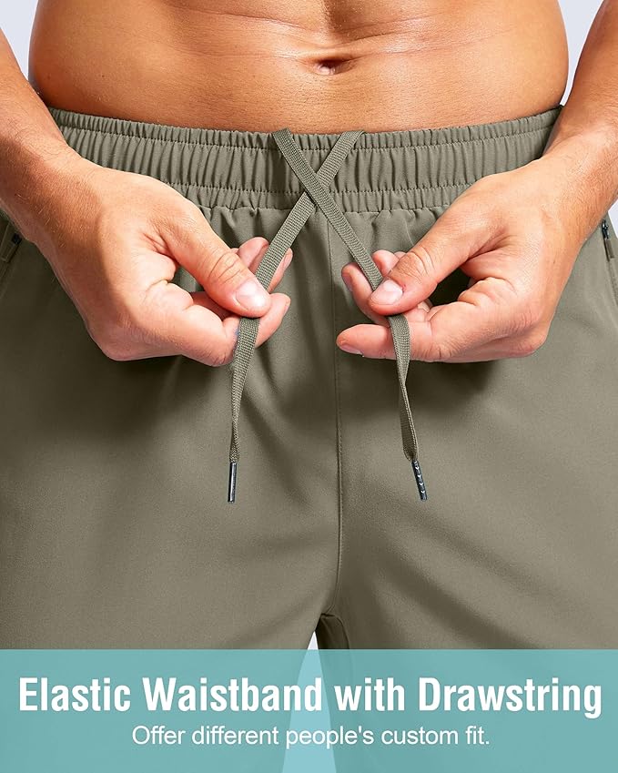 G Gradual Men's Athletic Running Shorts with Zipper Pockets Quick Dry 7"/ 5"/ 9" Workout Gym Shorts for Basketball Hiking