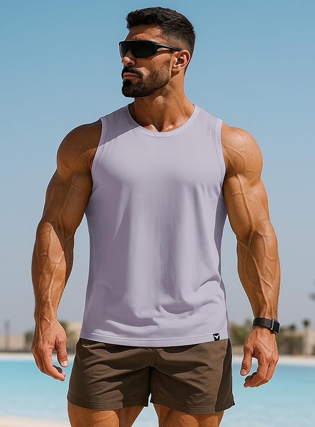 Men's Athletic Tank Tops Sleeveless Muscle Shirts Workout Running Bodybuilding Gym Tanks