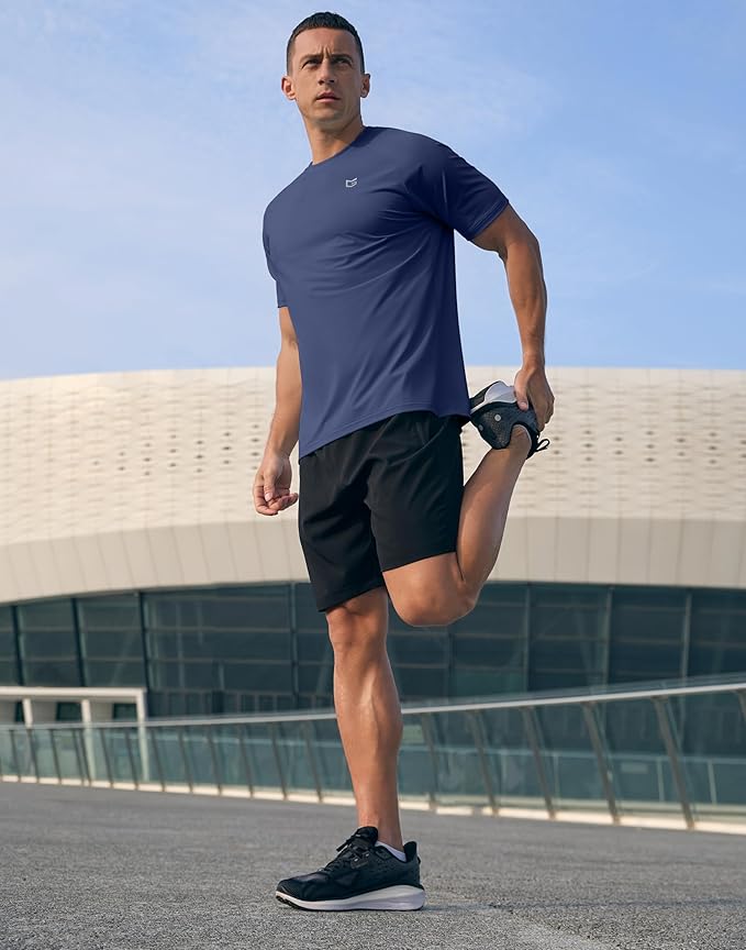 G Gradual Men's Workout Athletic T-Shirts Moisture Wicking Cooling Running Shirts Short Sleeve Performance Tee for Gym Tennis