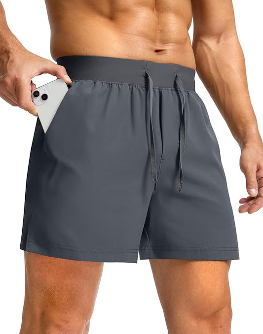 Men's Running Shorts with Zipper Pockets 9 Inch/ 7 Inch / 5 Inch Lightweight Quick Dry Gym Workout Athletic Shorts for Men