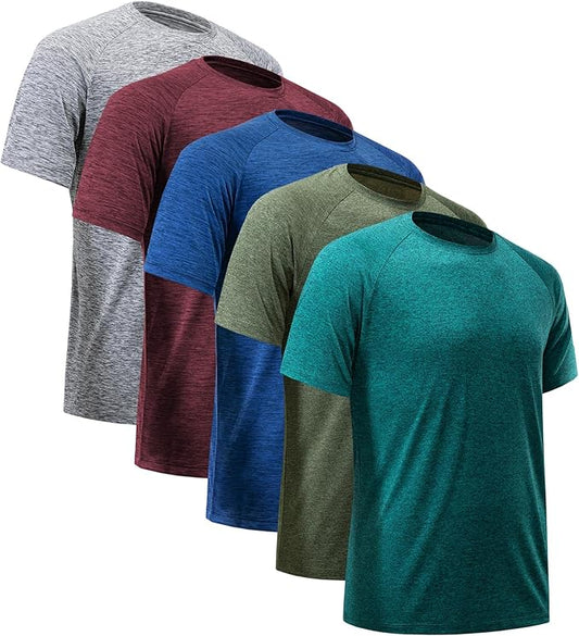 CE' CERDR Mens Workout Shirts Quick Dry Performance Short Sleeve Athletic Shirts