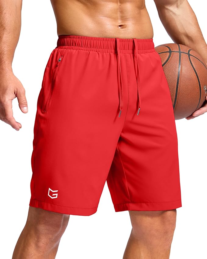 G Gradual Men's Athletic Running Shorts with Zipper Pockets Quick Dry 7"/ 5"/ 9" Workout Gym Shorts for Basketball Hiking