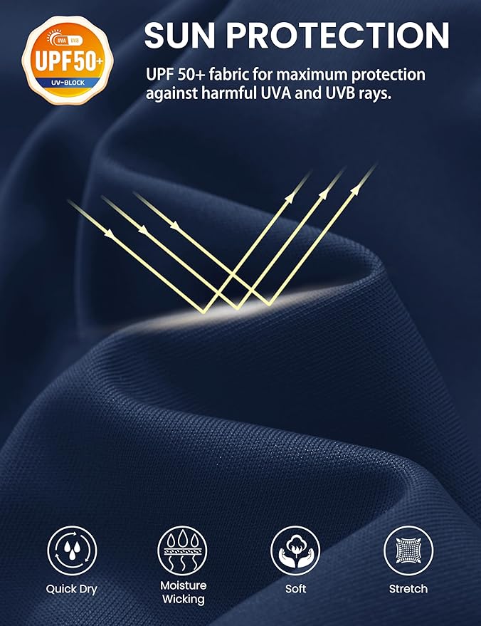 MAGCOMSEN 2 Pack Men's UPF 80+ Tank Tops Quick Dry Workout Gym Sleeveless Muscle Shirts Cooling Summer Beach Swim Shirt