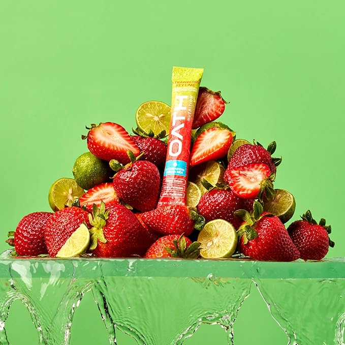 Oath Nutrition Hydration Electrolyte Powder, Complete Electrolyte Blend for Rapid Hydration and Muscle Support, 16 Single-Serve Packets, Strawberry Key Lime