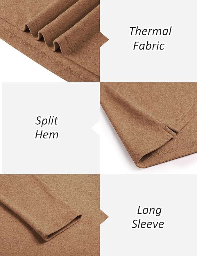 COOFANDY Mens Mock Turtleneck Long Sleeve Shirts Basic Thermal Turtle Neck Undershirt Lightweight Pullover Sweaters Top