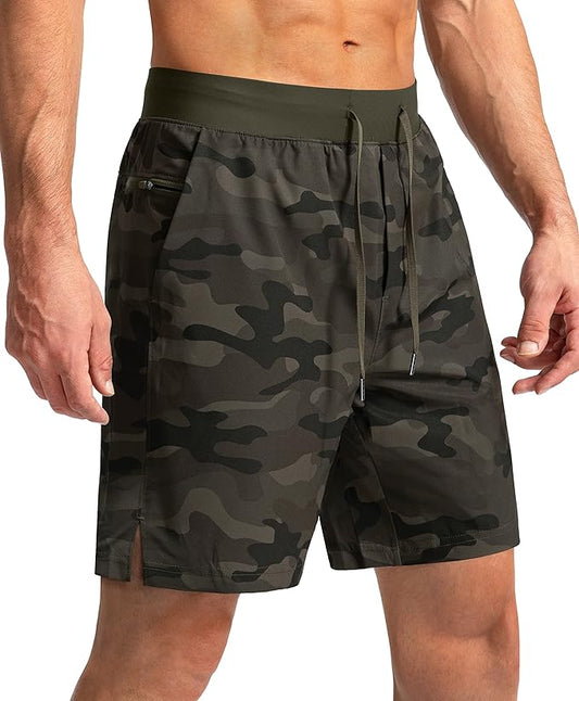 Men's Running Shorts with Zipper Pockets 9 Inch/ 7 Inch / 5 Inch Lightweight Quick Dry Gym Workout Athletic Shorts for Men