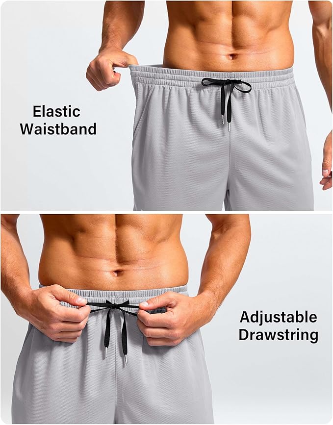 G Gradual Men's Athletic Workout Shorts with Pockets 5"/7"/9" Lightweight Quick Dry Gym Basketball Running Shorts for Men