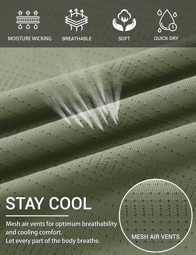 TACVASEN Men's Lightweight Athletic T-Shirts Quick Dry Workout Gym Tops Short Sleeve Running Tee Shirt Performance Activewear