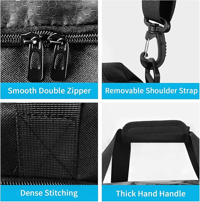 Gym Sports Duffle Bag for Men, Athletic Workout Bag, 20" Medium Duffel Bag with Wet Pocket & Shoe Compartment Black