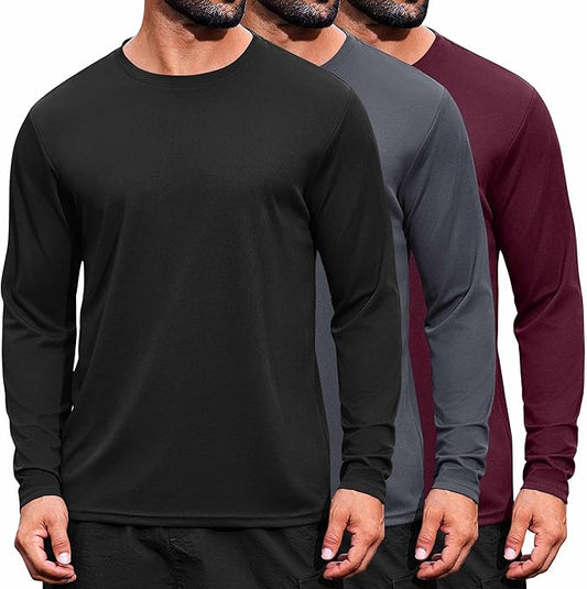 COOFANDY Long Sleeve Shirts for Men Moisture Wicking Activewear T-Shirts Workout Running Shirts