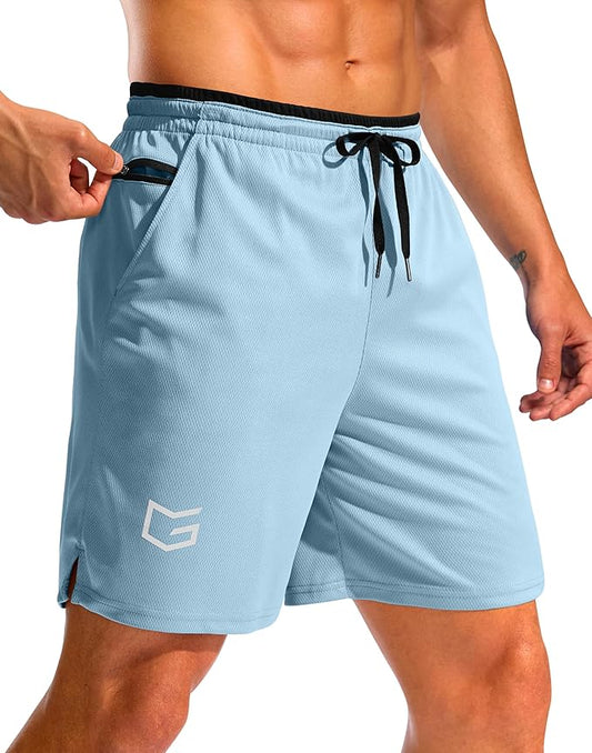 G Gradual Men's Running Athletic Shorts with Zipper Pocket 5"/ 7" Lightweight Quick Dry Gym Workout Shorts for Tennis Active