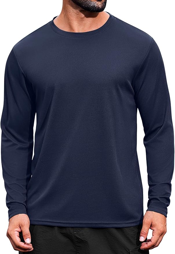 COOFANDY Long Sleeve Shirts for Men Moisture Wicking Activewear T-Shirts Workout Running Shirts