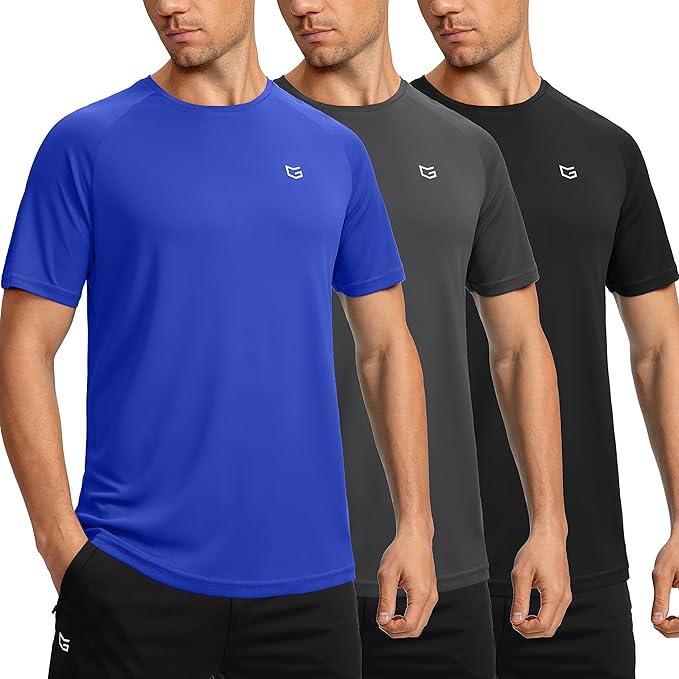 G Gradual Men's Workout Quick Dry T-Shirts Short Sleeve Lightweight Cooling Gym Shirts Tee for Running, Beach, Hiking