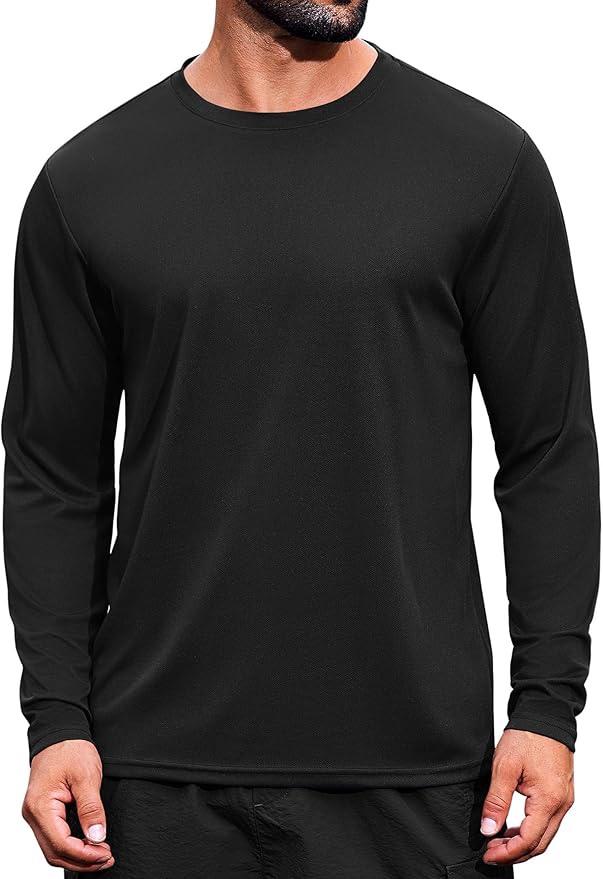 COOFANDY Long Sleeve Shirts for Men Moisture Wicking Activewear T-Shirts Workout Running Shirts