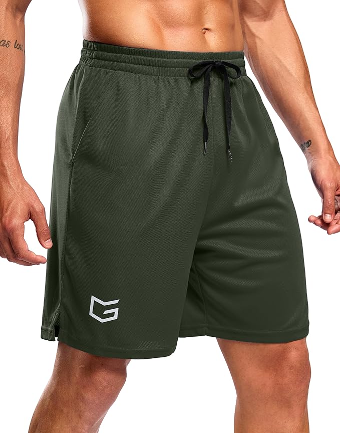 G Gradual Men's Athletic Workout Shorts with Pockets 5"/7"/9" Lightweight Quick Dry Gym Basketball Running Shorts for Men