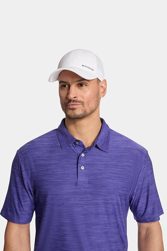 MISSION Cooling Vented Performance Hat Unisex One Size Cap for Workouts, Golf & Running, Sweat & Water Activated Technology
