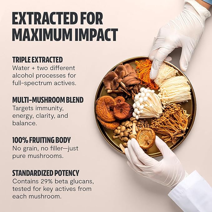 FreshCap Mushrooms Ultimate Mushroom Supplement 12,000mg - Mushroom Complex Capsules, Organic Supplement Ayurveda (120 Capsules)