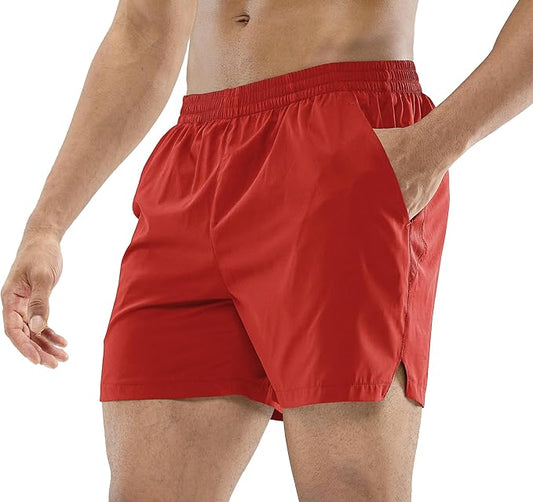 MIER Men's Workout Running Shorts Quick Dry Active 5 Inches Shorts with Pockets, Lightweight, Breathable