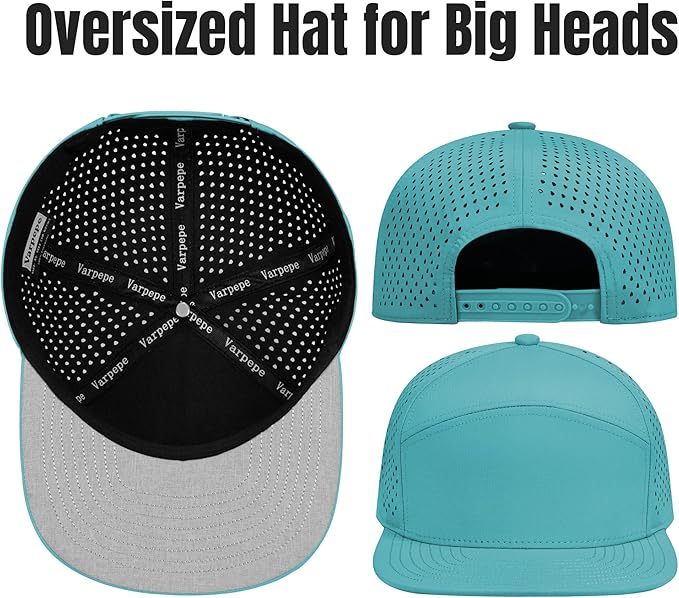 Performance Snapback Hats for Men Women,Flat Bill Cap,Golf,Running,Workout