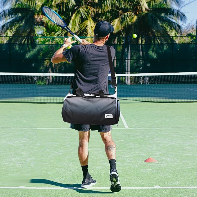 BE SMART Waterproof Mens Gym Bag with Shoe Compartment, Duffle Bags with Wet Pocket for Men, Lightweight Large Sport Duffel Option With Tpu Pocket for Overnight Weekender, Fitness, Swim, Boxing,Travel