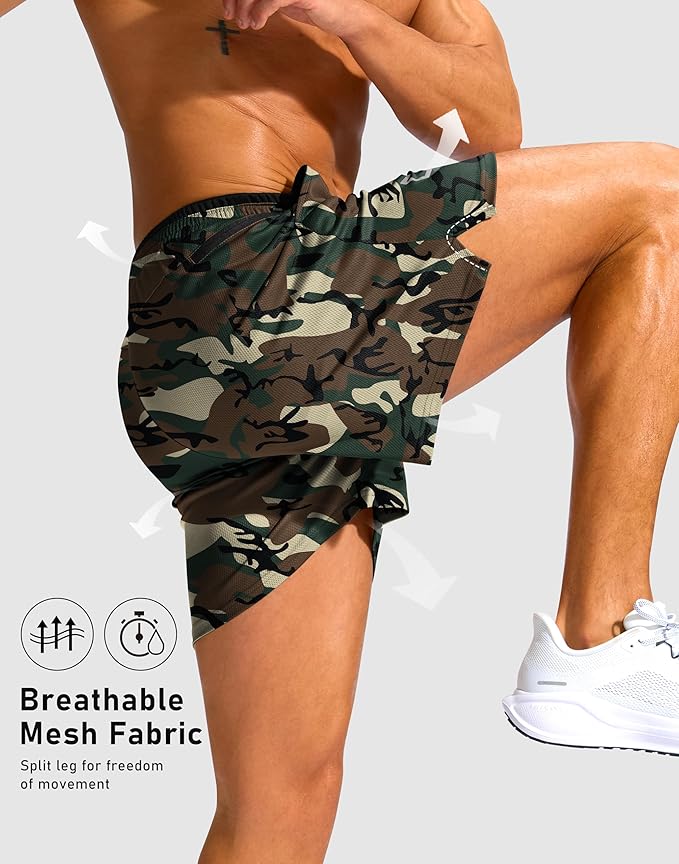 G Gradual Men's Running Athletic Shorts with Zipper Pocket 5"/ 7" Lightweight Quick Dry Gym Workout Shorts for Tennis Active