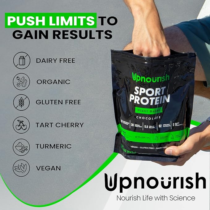 Vegan Sport Protein Powder Chocolate 20 servings – 30g Plant Based Protein, VELOSITOL, BCAAs, Organic Greens & Fruits, Probiotics, Tart Cherry for Post Workout Recovery, Inform Sports Certified Keto