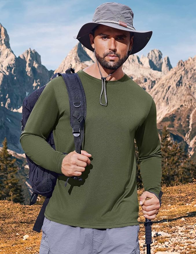 COOFANDY Long Sleeve Shirts for Men Moisture Wicking Activewear T-Shirts Workout Running Shirts