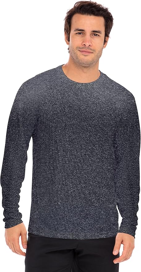 Men's Long Sleeve Moisture Wicking Athletic Shirts, Dry Fit Long Sleeve UV Protection Shirts Men for Workout, Running, Hiking