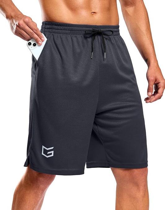 G Gradual Men's Athletic Workout Shorts with Pockets 5"/7"/9" Lightweight Quick Dry Gym Basketball Running Shorts for Men