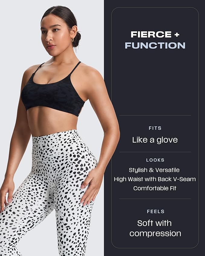 Aoxjox High Waisted Workout Leggings for Women Tummy Control Buttery Soft Yoga Metamorph Deep V Pants 26"