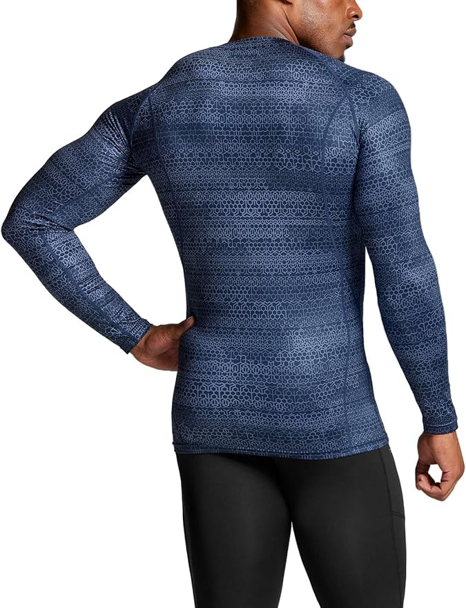 TSLA Men's Thermal Long Sleeve Compression Shirts, Athletic Base Layer Top, Winter Gear Running T-Shirt